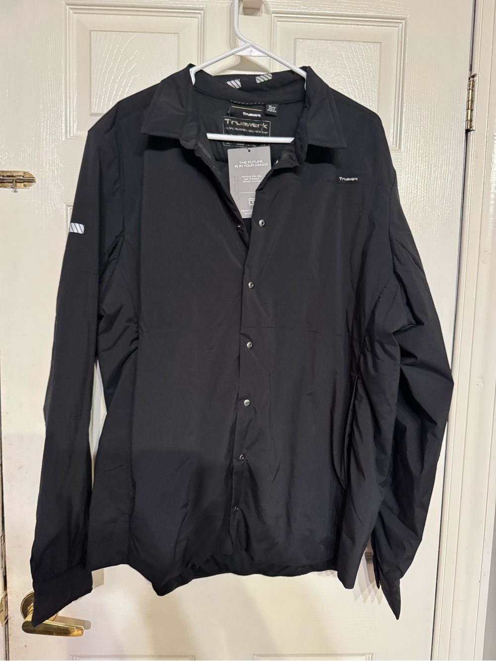 Truewerk Men’s Black Lightweight Snap-Front Shirt Jacket